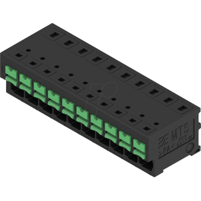 WEIDMÜLLER MTS 5-10 H T4 BT - Terminal de señal, SNAP con pulsador, 10 polos, 90° WEIDMÜLLER MTS 5-10 H T4 BT - Terminal de señal, SNAP con pulsador, 10 polos, 90°