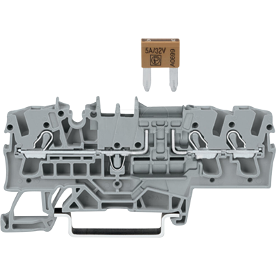 WAGO 2002-1781 - Terminal de fusibles gris de 3 hilos 2,5 mm² WAGO 2002-1781 - Terminal de fusibles gris de 3 hilos 2,5 mm²