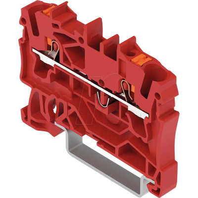 WAGO 2202-1203 - Borne de paso de 2 conductores, con pulsador de 2,5 mm², rojo WAGO 2202-1203 - Borne de paso de 2 conductores, con pulsador de 2,5 mm², rojo