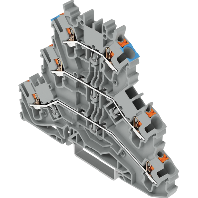 WAGO 2202-3203 - Bloque de terminales a través de tres niveles, Ø 0,25 - 2,5 mm, WAGO 2202-3203 - Bloque de terminales a través de tres niveles, Ø 0,25 - 2,5 mm,