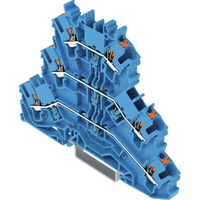 WAGO 2202-3204 - Bloque de terminales a través de tres niveles, Ø 0,25 - 2,5 mm, WAGO 2202-3204 - Bloque de terminales a través de tres niveles, Ø 0,25 - 2,5 mm,