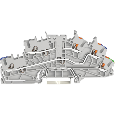 WAGO 2203-6561 - Borne de etapa de instalación - 2,5 mm², 3 potenciales, gris WAGO 2203-6561 - Borne de etapa de instalación - 2,5 mm², 3 potenciales, gris