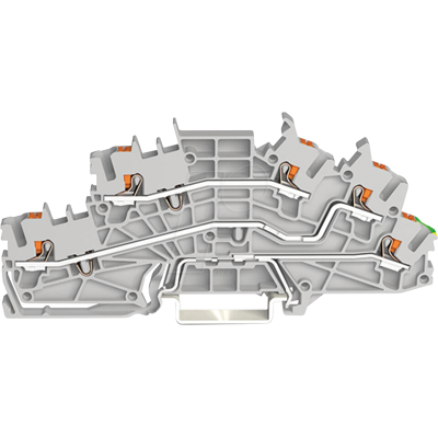 WAGO 2203-6645 - Borne de etapa de instalación, 2,5 mm², L/L/PE, gris WAGO 2203-6645 - Borne de etapa de instalación, 2,5 mm², L/L/PE, gris
