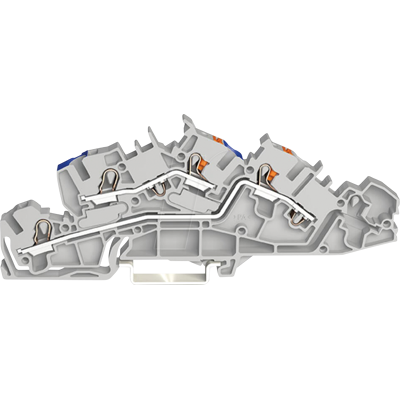 WAGO 2205-7549 - Borne de etapa de instalación - 4 mm² - Gris WAGO 2205-7549 - Borne de etapa de instalación - 4 mm² - Gris