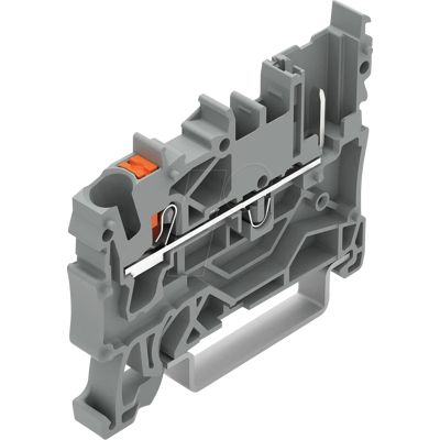 WAGO 2222-1201 - 1 conductor/1 terminal base de pin, con pulsador, 2,5 mm², gris WAGO 2222-1201 - 1 conductor/1 terminal base de pin, con pulsador, 2,5 mm², gris