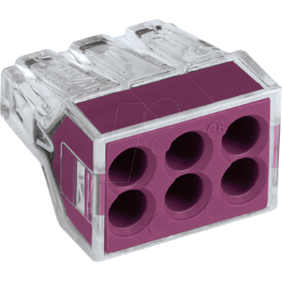 Conector hembra transparente Wago 773 de 6 vías Conector hembra transparente Wago 773 de 6 vías