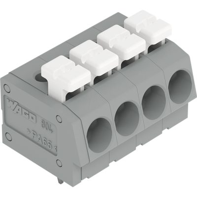 Conector de iluminación hembra Wago 804 - 6 polos, montaje en PCB, 630V Conector de iluminación hembra Wago 804 - 6 polos, montaje en PCB, 630V