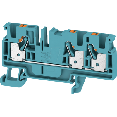 Bloque de bornes A3C 4 BL Weidmüller - Paso, Azul, 32A, 800V Bloque de bornes A3C 4 BL Weidmüller - Paso, Azul, 32A, 800V