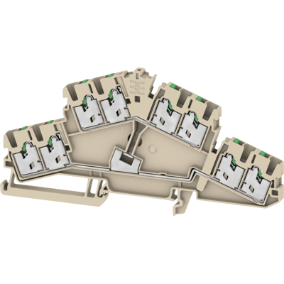 WEIDMÜLLER S2T 2.5 8C - S2T SNAP EN bloque de terminales multideck, 2,5 mm², beige oscur WEIDMÜLLER S2T 2.5 8C - S2T SNAP EN bloque de terminales multideck, 2,5 mm², beige oscur