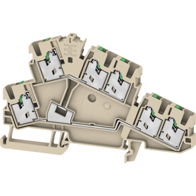 WEIDMÜLLER S2T 2.5 6C - S2T SNAP EN bloque de terminales multideck, 2,5 mm², beige oscur WEIDMÜLLER S2T 2.5 6C - S2T SNAP EN bloque de terminales multideck, 2,5 mm², beige oscur