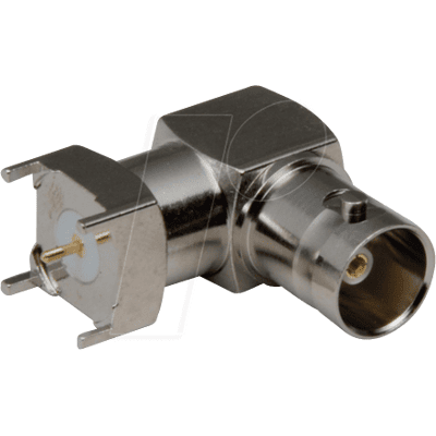 BKL 0401109 - Conector hembra para montaje en circuito impreso BNC 90°, 50 ohm BKL 0401109 - Conector hembra para montaje en circuito impreso BNC 90°, 50 ohm