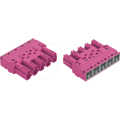Conector electrónico Wago 770-295/080-000 - Rosa Conector electrónico Wago 770-295/080-000 - Rosa