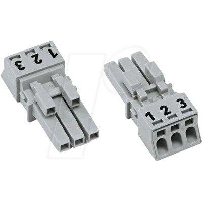 Conector de alimentación serie WAGO 890-243 gris - Conector eléctrico Conector de alimentación serie WAGO 890-243 gris - Conector eléctrico