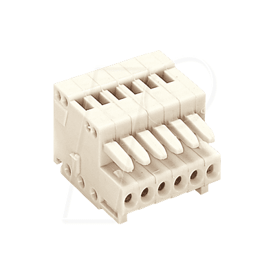 WAGO 733-104 - Regleta de resorte CAGE-CLAMP, Micro, RM 2,5, 4 polos WAGO 733-104 - Regleta de resorte CAGE-CLAMP, Micro, RM 2,5, 4 polos
