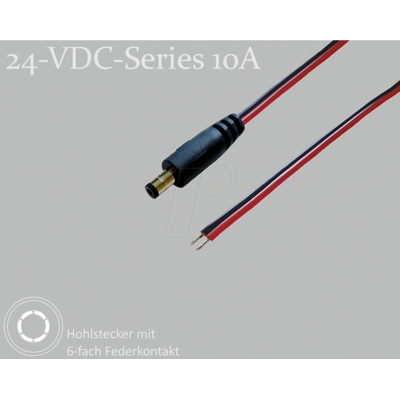 Conector DC BKL Electronic 075901 Rojo - 5.5mm x 2.5mm, 1.5m Conector DC BKL Electronic 075901 Rojo - 5.5mm x 2.5mm, 1.5m