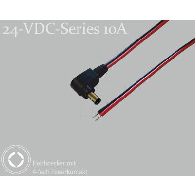 BKL 075902 - Cable adaptador, acodado, 1500 mm, 2,1 mm, 24 V CC, 10 A BKL 075902 - Cable adaptador, acodado, 1500 mm, 2,1 mm, 24 V CC, 10 A