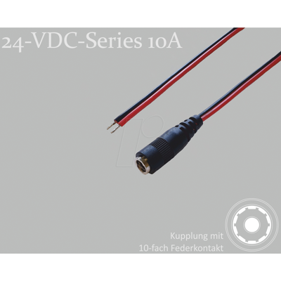 BKL 075905 - Cable adaptador, acoplamiento, 1500 mm, 2,5 mm, 24 V CC, 10 A BKL 075905 - Cable adaptador, acoplamiento, 1500 mm, 2,5 mm, 24 V CC, 10 A