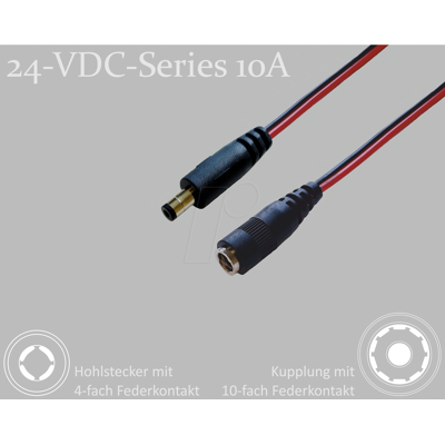 BKL 075906 - Prolongación, 2000 mm, 2,1 mm, 24 V CC, 10 a BKL 075906 - Prolongación, 2000 mm, 2,1 mm, 24 V CC, 10 a