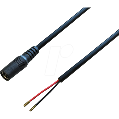 BKL 076105 - Acoplamiento de cable DC, 2,5/5,5 mm, 2,0 m, 48 V, negro BKL 076105 - Acoplamiento de cable DC, 2,5/5,5 mm, 2,0 m, 48 V, negro