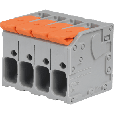 WAGO - 2606-3104 - 6 mm² - 4 polos - Bloque de terminales WAGO - 2606-3104 - 6 mm² - 4 polos - Bloque de terminales