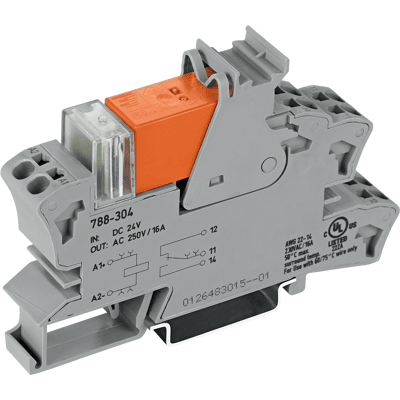 WAGO 788-304 - Base para relé con interruptor, 24 V CC WAGO 788-304 - Base para relé con interruptor, 24 V CC