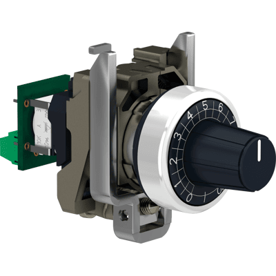 SCHNEIDER ELECTRIC XB4BD912R1K - Potenciómetro, unidad completa con resistor de 1 kOhm, me SCHNEIDER ELECTRIC XB4BD912R1K - Potenciómetro, unidad completa con resistor de 1 kOhm, me