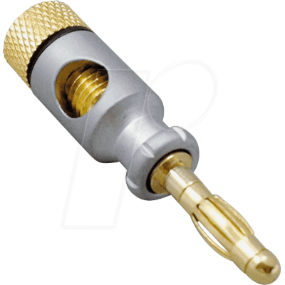 BKL HEBS SW 4MM - Conector banana - 4mm, Pearlchome, negro BKL HEBS SW 4MM - Conector banana - 4mm, Pearlchome, negro
