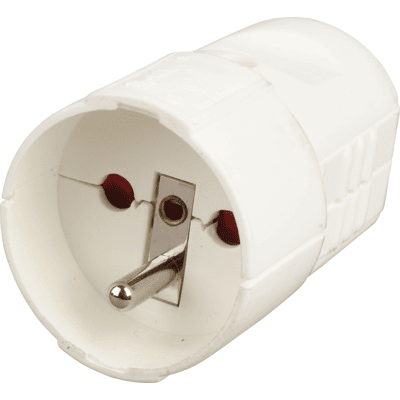 Bachmann Modelo 912.273 - Enchufe eléctrico tipo E con tierra - Blanco Bachmann Modelo 912.273 - Enchufe eléctrico tipo E con tierra - Blanco