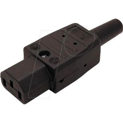 BACHMANN BACH 915.170 - Acoplamiento IEC, recto, negro BACHMANN BACH 915.170 - Acoplamiento IEC, recto, negro