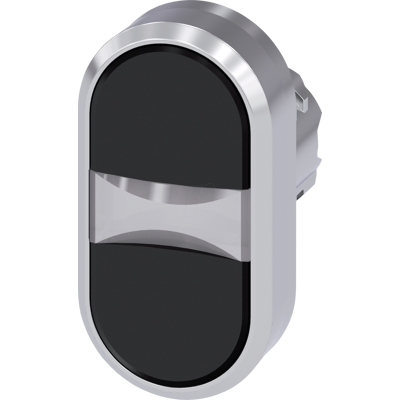Botón pulsador doble Siemens - Metal, Negro, IP67/IP69K - Interruptor de botón Botón pulsador doble Siemens - Metal, Negro, IP67/IP69K - Interruptor de botón