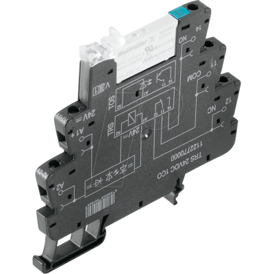 WEIDMÜLLER TRS 5VDC 1CO - Relé de acoplamiento, 5 V CC, 6 A, 1 cambiador WEIDMÜLLER TRS 5VDC 1CO - Relé de acoplamiento, 5 V CC, 6 A, 1 cambiador