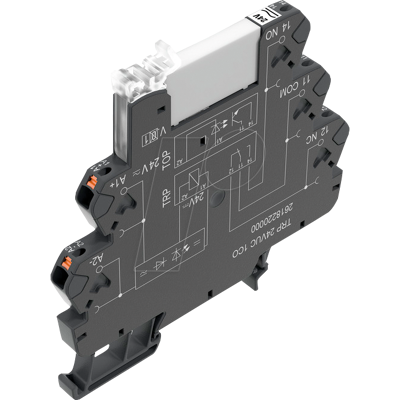 WEIDMÜLLER TRP 230VUC 1CO - Relé de acoplamiento, 230 V CA / CC, 6 a, 1 contacto inversor WEIDMÜLLER TRP 230VUC 1CO - Relé de acoplamiento, 230 V CA / CC, 6 a, 1 contacto inversor