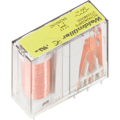 WEIDMÜLLER RCH 424024 FG - Relé PCB enchufable 24 V DC, 6 A, 2 contactos de cambio WEIDMÜLLER RCH 424024 FG - Relé PCB enchufable 24 V DC, 6 A, 2 contactos de cambio