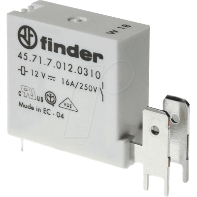 Finder 45.71.7.048.0310 - Relé - 48V DC - 16A - Monostable Finder 45.71.7.048.0310 - Relé - 48V DC - 16A - Monostable
