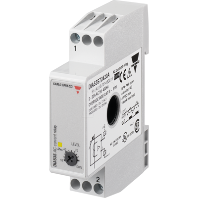 CARLO GAVAZZI DIA53S72420A - Relé de monitoreo DIA53, 1 fase, 2 - 20 A, voltaje CA CARLO GAVAZZI DIA53S72420A - Relé de monitoreo DIA53, 1 fase, 2 - 20 A, voltaje CA