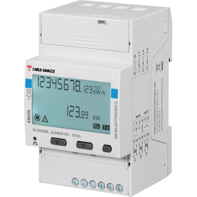 CARLO GAVAZZI EM530DINAV53XS1X - Medidor de energía EM530, 2/3 fases, pantalla LCD, baja t CARLO GAVAZZI EM530DINAV53XS1X - Medidor de energía EM530, 2/3 fases, pantalla LCD, baja t