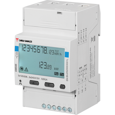 CARLO GAVAZZI EM540DINAV23XO1X - Medidor de energía EM540, 2/3 fases, pantalla LCD, stat. CARLO GAVAZZI EM540DINAV23XO1X - Medidor de energía EM540, 2/3 fases, pantalla LCD, stat.