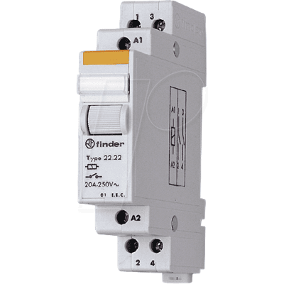 Relé modular Finder 22.22.8.230.4000 - Industrial, 230V, 20A Relé modular Finder 22.22.8.230.4000 - Industrial, 230V, 20A