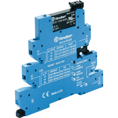 Finder Serie 39 Relé de Estado Sólido Montaje en Carril DIN - Control 24V CA/CC Finder Serie 39 Relé de Estado Sólido Montaje en Carril DIN - Control 24V CA/CC