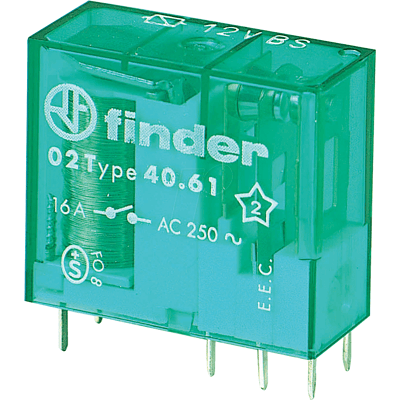 Relé bistable Finder 40.52.6.012.0000 12V/AC/DC - 2 contactos Relé bistable Finder 40.52.6.012.0000 12V/AC/DC - 2 contactos