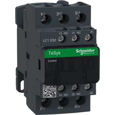 SCHNEIDER ELECTRIC LC1D32P7 - Contactor de potencia, TeSys D, 3 polos, 1 NC, 1 NO, 230 V. SCHNEIDER ELECTRIC LC1D32P7 - Contactor de potencia, TeSys D, 3 polos, 1 NC, 1 NO, 230 V.