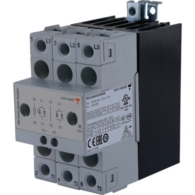 CARLO GAVAZZI RGC2A60A25KKE - Relé de estado sólido RGC2, disipador térmico, 2 pines, 2 CARLO GAVAZZI RGC2A60A25KKE - Relé de estado sólido RGC2, disipador térmico, 2 pines, 2