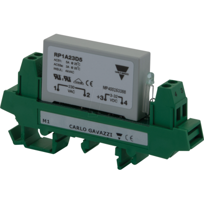 CARLO GAVAZZI RP1D060D4M1 - Relés de estado sólido RP, Adaptador DIN, led, 1 pin, 4 A CARLO GAVAZZI RP1D060D4M1 - Relés de estado sólido RP, Adaptador DIN, led, 1 pin, 4 A