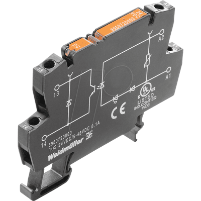 WEIDMÜLLER TOS 5-48 0,1A - RELÉ DE ESTADO SÓLIDO 1 NO, 5 - 48 V CC / 5 V CC, 0,1 A. WEIDMÜLLER TOS 5-48 0,1A - RELÉ DE ESTADO SÓLIDO 1 NO, 5 - 48 V CC / 5 V CC, 0,1 A.