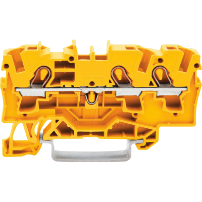 WAGO 2004-1306 Borne de paso - 3 conductores, Amarillo WAGO 2004-1306 Borne de paso - 3 conductores, Amarillo