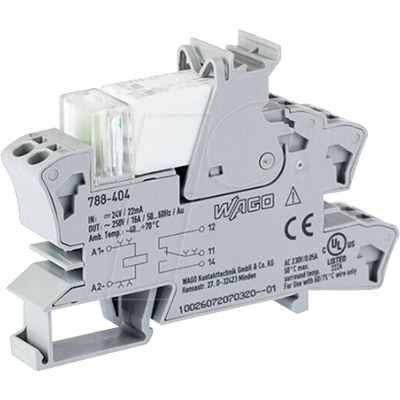 WAGO 788-404 - Módulo de relé, 24 V CC, 16 A, LED WAGO 788-404 - Módulo de relé, 24 V CC, 16 A, LED