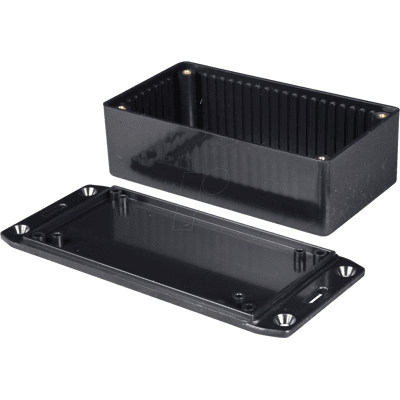 HAMMOND MANUFACTURING 1591CFLBK - Carcasa Multi-ABS, 120 x 65 x 40 mm, IP 54, con brida HAMMOND MANUFACTURING 1591CFLBK - Carcasa Multi-ABS, 120 x 65 x 40 mm, IP 54, con brida