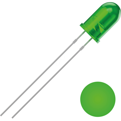 QUADRIOS QUAD 2111O157 - LED, 5 mm, con cable, verde, 2500 mcd, 30°. QUADRIOS QUAD 2111O157 - LED, 5 mm, con cable, verde, 2500 mcd, 30°.