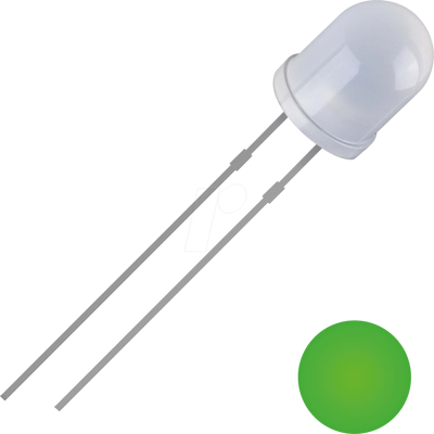 QUADRIOS 2111O169 LED cable verde 5mm - LED, 5 mm con cable, verde, 2500 mcd, 30° QUADRIOS 2111O169 LED cable verde 5mm - LED, 5 mm con cable, verde, 2500 mcd, 30°