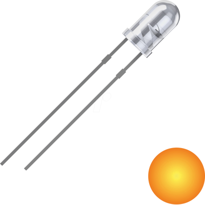 QUADRIOS QUAD 2111O174 - LED de 3 mm con cable, amarillo, 2500 mcd, 25°. QUADRIOS QUAD 2111O174 - LED de 3 mm con cable, amarillo, 2500 mcd, 25°.
